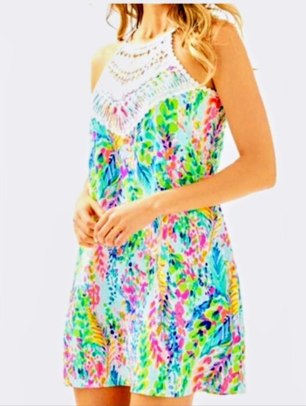 Lilly Pulitzer Pearl Soft Shift Mini Dress Catch The Wave Size 2 NWT